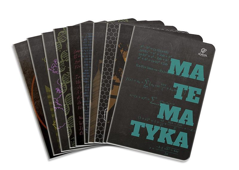 Zeszyt a5 64k tematyczny black pack pakiet 10 sztuk