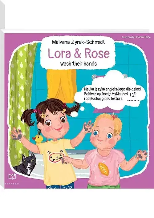 Lora&Rose wash their hands