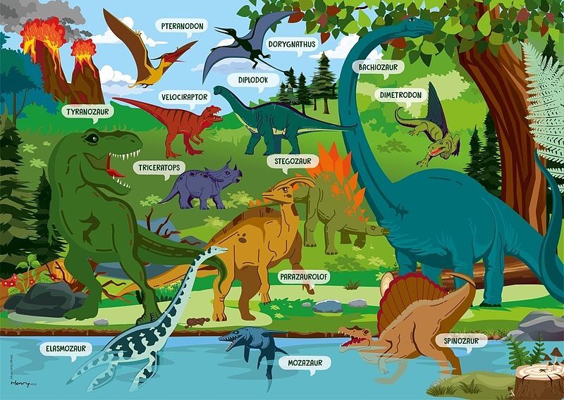 Podkładka dinozaury