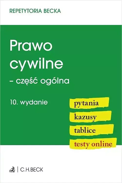 Prawo cywilne. Część ogólna. Pytania. Kazusy. Tablice. Testy online