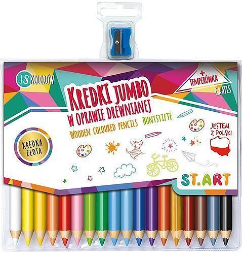Kredki jumbo st. Art 18 kolorów z temperówka