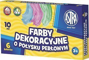 Farby perłowe 6 kolorów, 10 ml