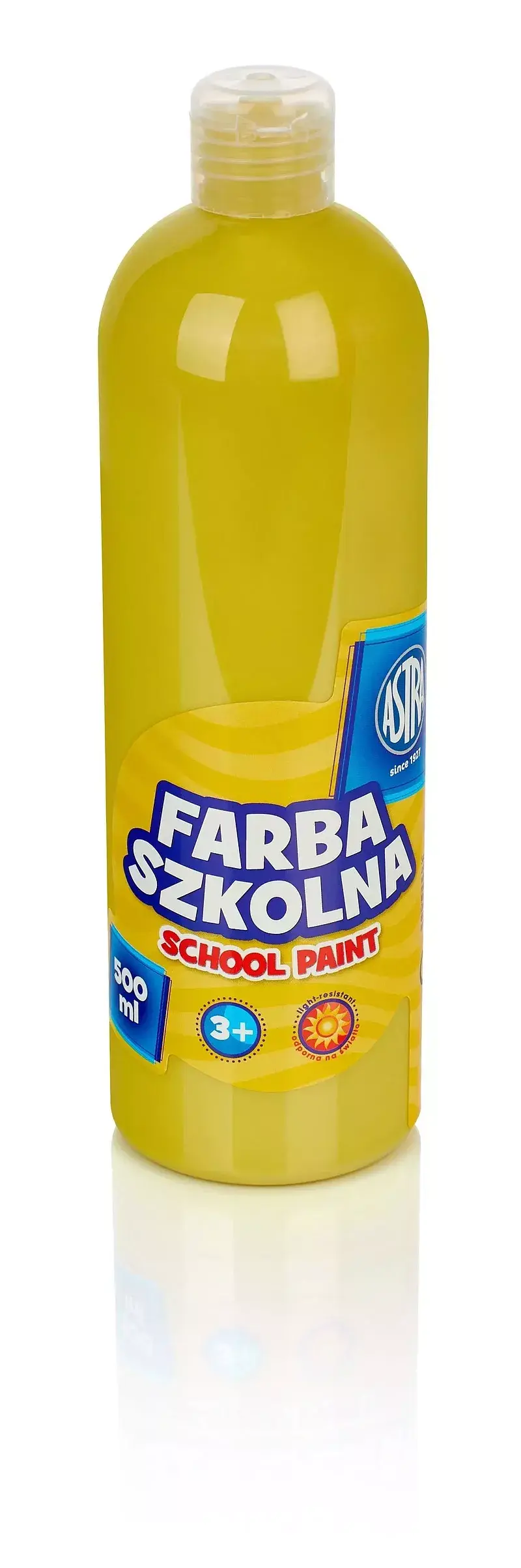 Farba szkolna astra 500 ml żółta