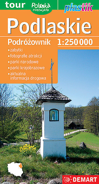Podlaskie. Podróżownik - mapa turystyczna Plastik w skali 1:250 000
