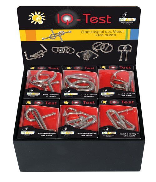 Display IQ-Test Puzzle Ćwicz Umysł Maxi Szpilki metal duże 12 sztuk Sortowane