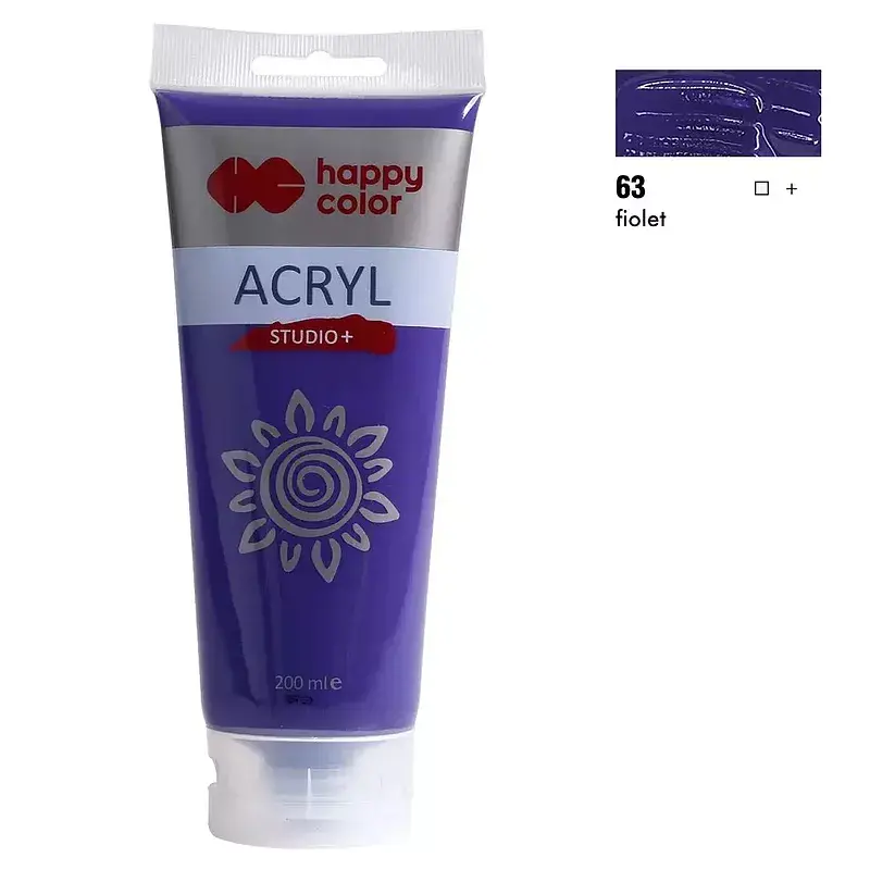 Farba akrylowa studio 200 ml fiolet happy color