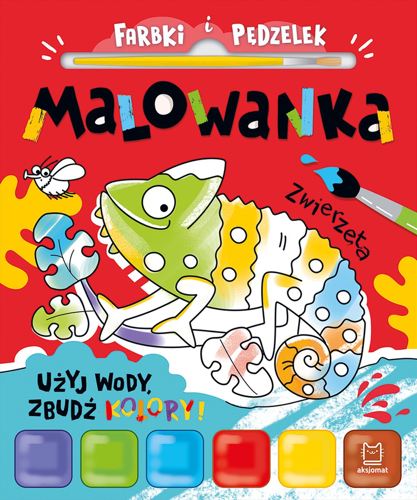 Farbki i pędzelek. Malowanka. Użyj wody, zbudź kolory! Zwierzęta