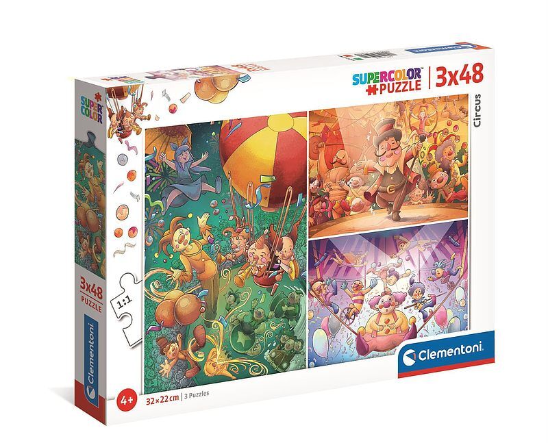Puzzle 3w1 super color cyrk 25264