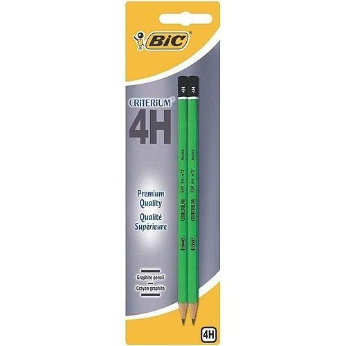 Ołówek bez gumki bic criterium 550 4h 2 szt blister