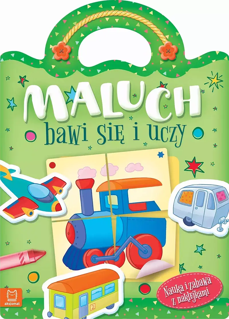 Maluch bawi się i uczy. Nauka i zabawa z naklejkami