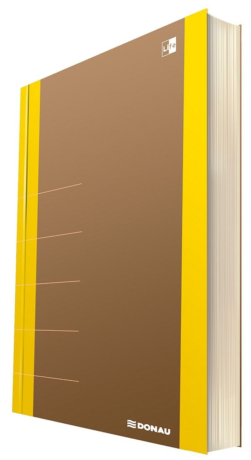 Notatnik donau life organizer 80 kartek żółty 165x230mm