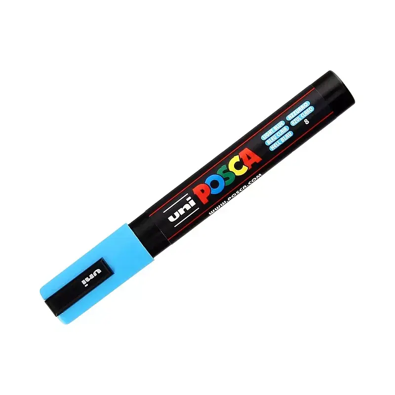 Marker pc-5m jasno-niebieski posca uni paczka 6 szt