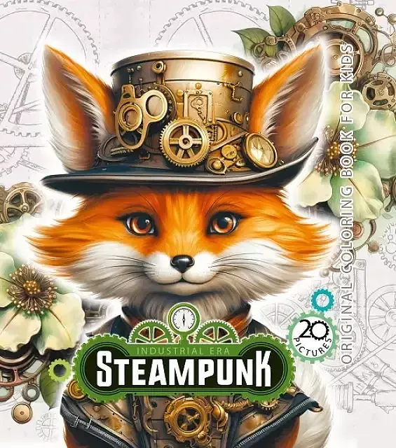 Kolorowanka usztywniana steampunk lis