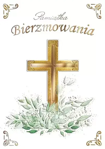 Karnet a5 bierzmowanie krzyż
