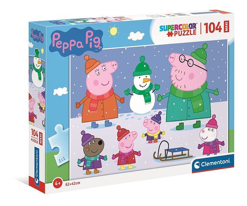 Puzzle 104 maxi super color świnka peppa 23752