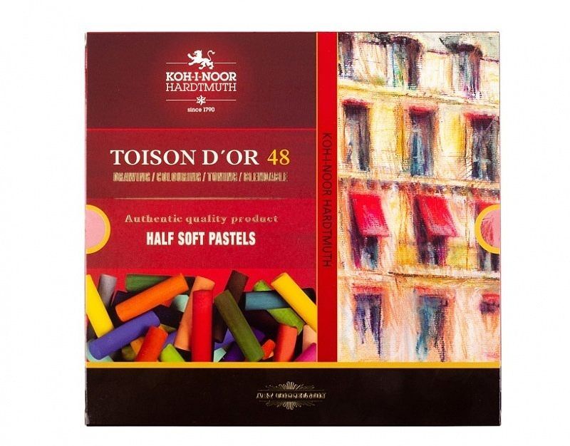 Pastele suche połówki koh-i-noor 8546  toison d'or 48 kolory