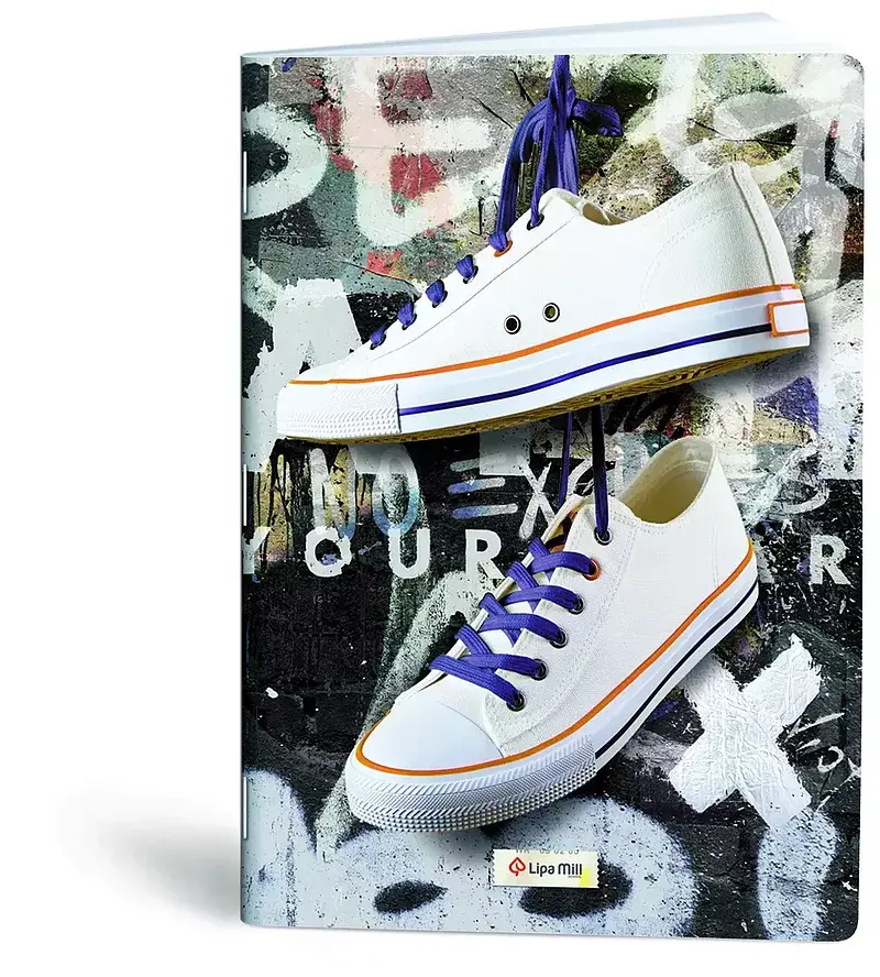 Zeszyt a4 40k kratka mar mar sneakers aplikacja pakiet 10szt