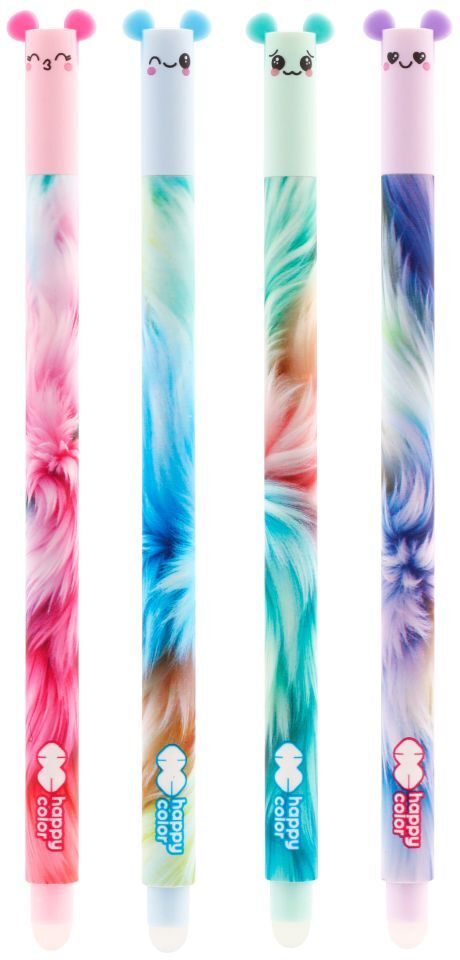 Paczka Długopis wymazywalny Uszaki Fluffy 0.5mm niebieski Happy Color 12szt.