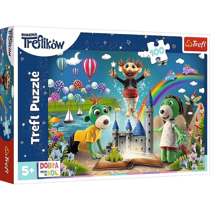 Puzzle 100 bajkowy wieczór z treflikami dobranoc trefliki na noc 16412