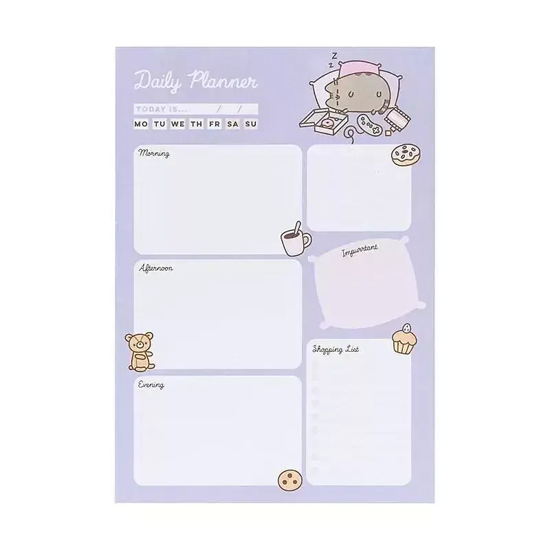 Planner a5 dzienny pusheen bne0029