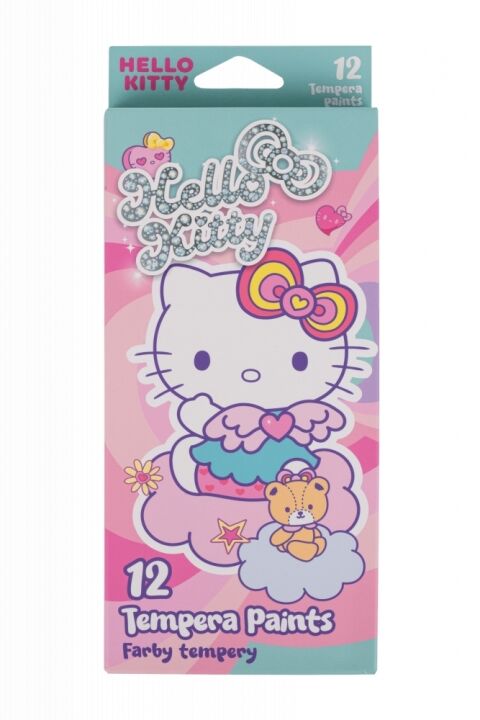 Farby tempera w tubie Hello Kitty 12ml.x 12 kolorów