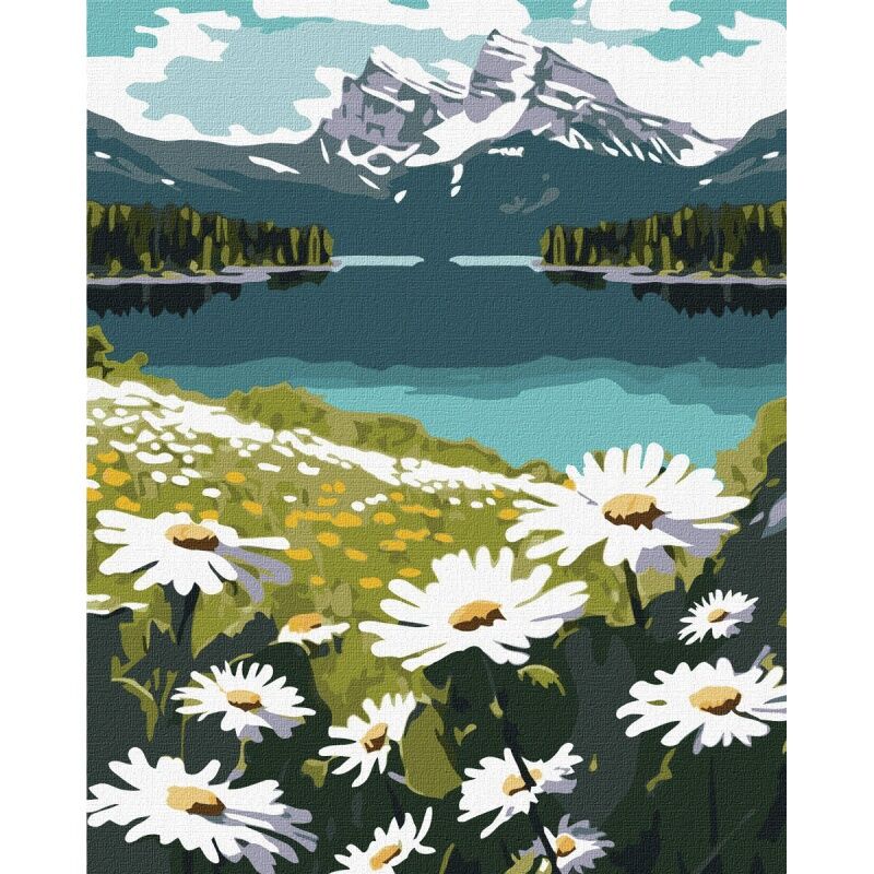 Malowanie po numerach IDEYKA 40x50cm Kwitnące Stokrotki