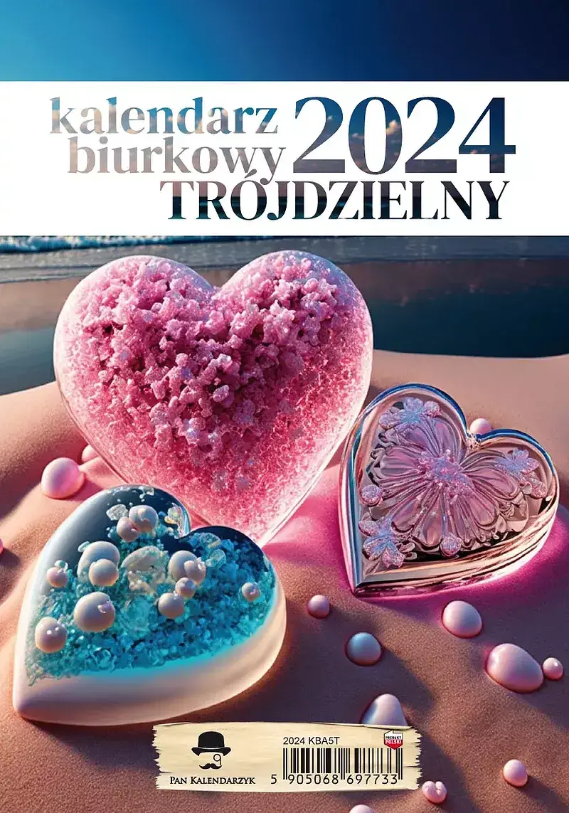 Kalendarz 2024 biurkowy trójdzielny kba5-t 1 szt. Mix