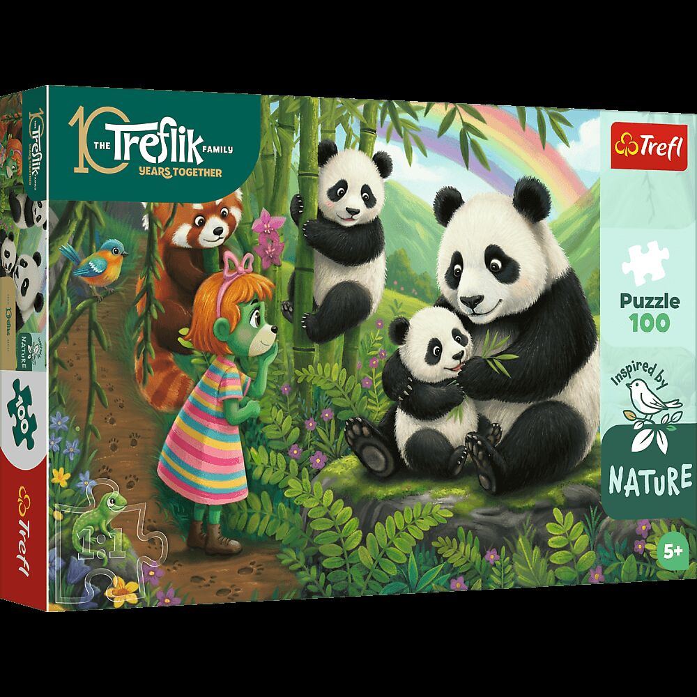 Puzzle 100 Inspired By Nature Pandy Rodzina Treflików 16595
