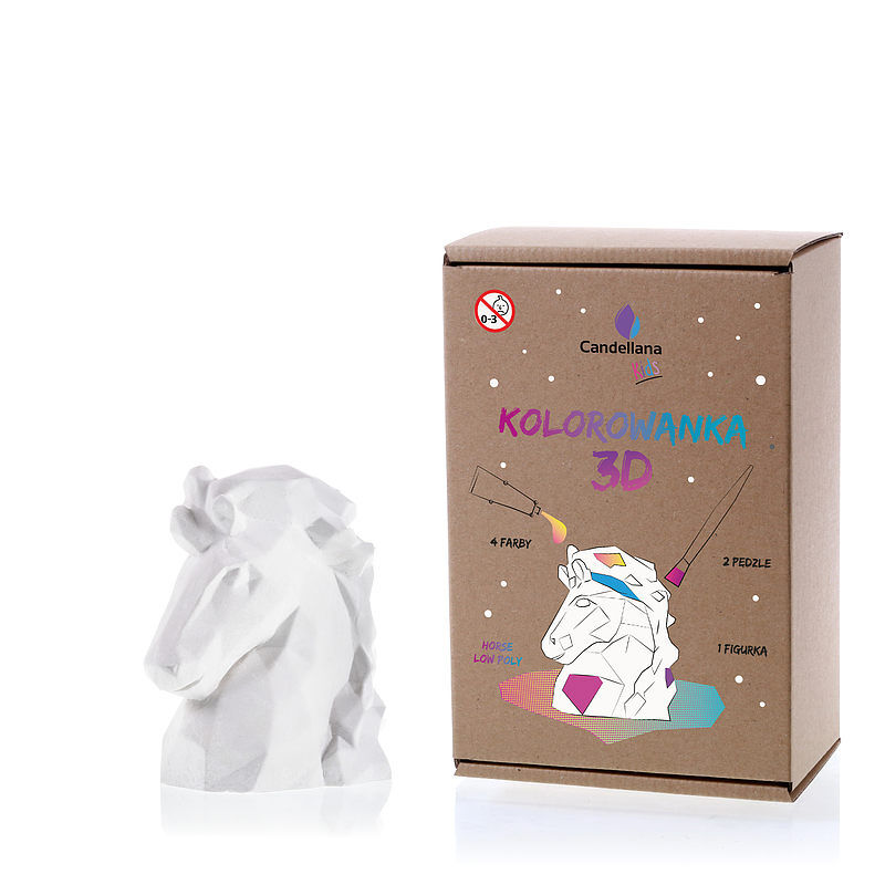 Kolorowanka 3d horse low-poly