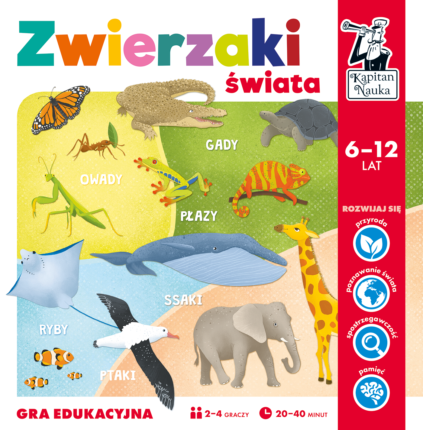 Kapitan Nauka. Gra Zwierzaki świata