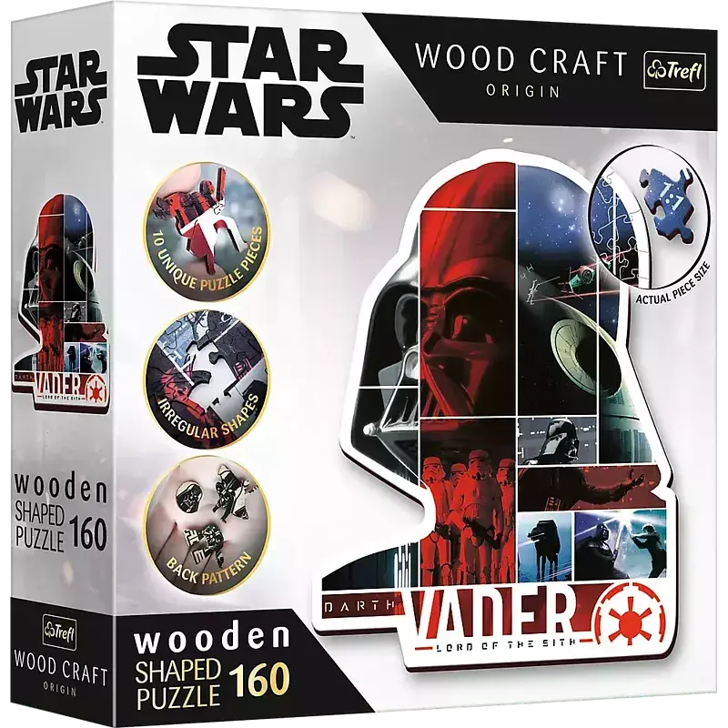 Puzzle Drewniane Konturowe - Darth Vader 160
