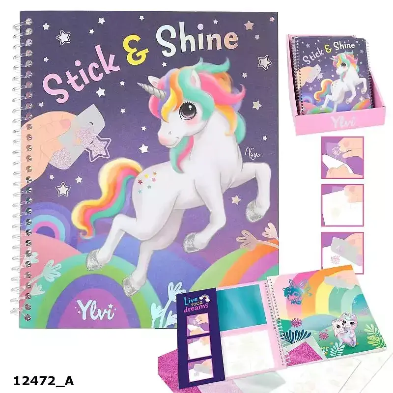 Kolorowanka stick and shine jednorożec ylvi 12472a