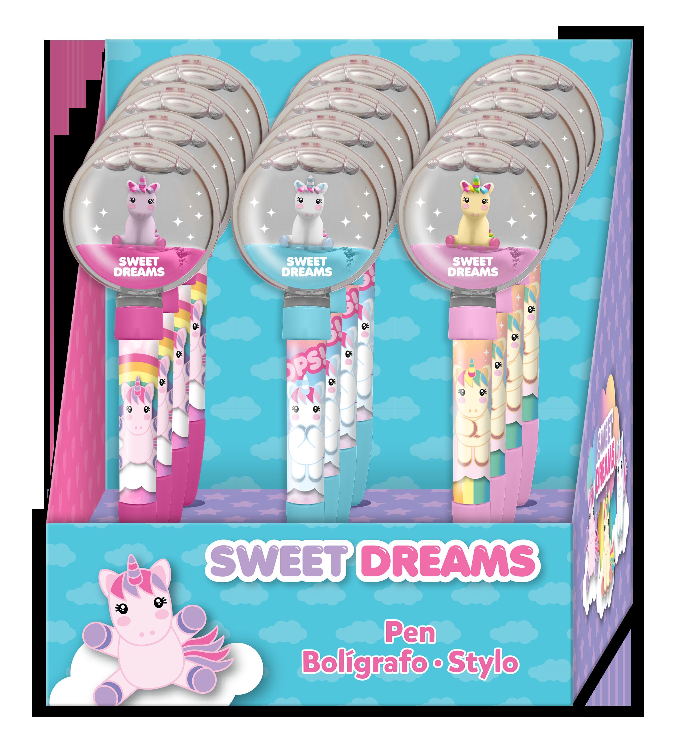 Długopis Sweet Dreams z liquidowym toperem jednorożec KL11224 mix wzorów 1 szt.