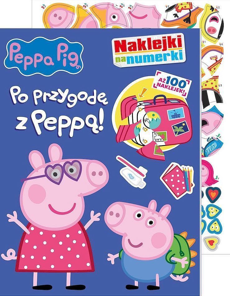 Peppa Pig. Naklejki na numerki. Po przygodę z Peppą.