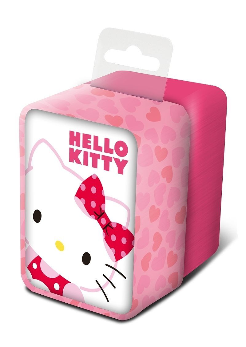 Zegarek analogowy z różowym paskiem w metalowym opakowniu hello kitty hk50028