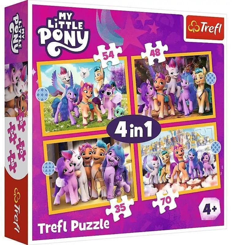 Puzzle 4w1 Kucyki Pony Poznaj kucyki Pony