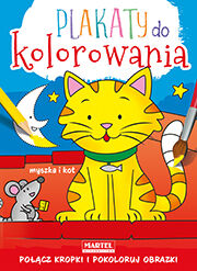 Myszka i kot plakaty do kolorowania