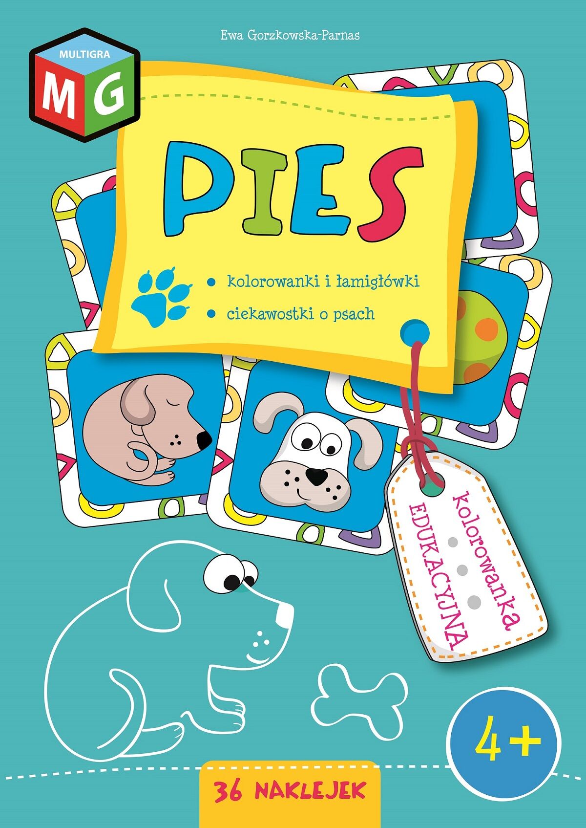Pies kolorowanka edukacyjna