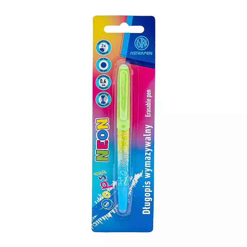 Długopis wymazywalny astrapen oops neon 1 szt. Mix