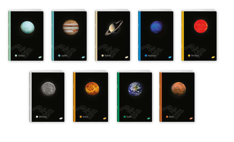 Zeszyt a4 60k kratka planets pakiet 10 sztuk