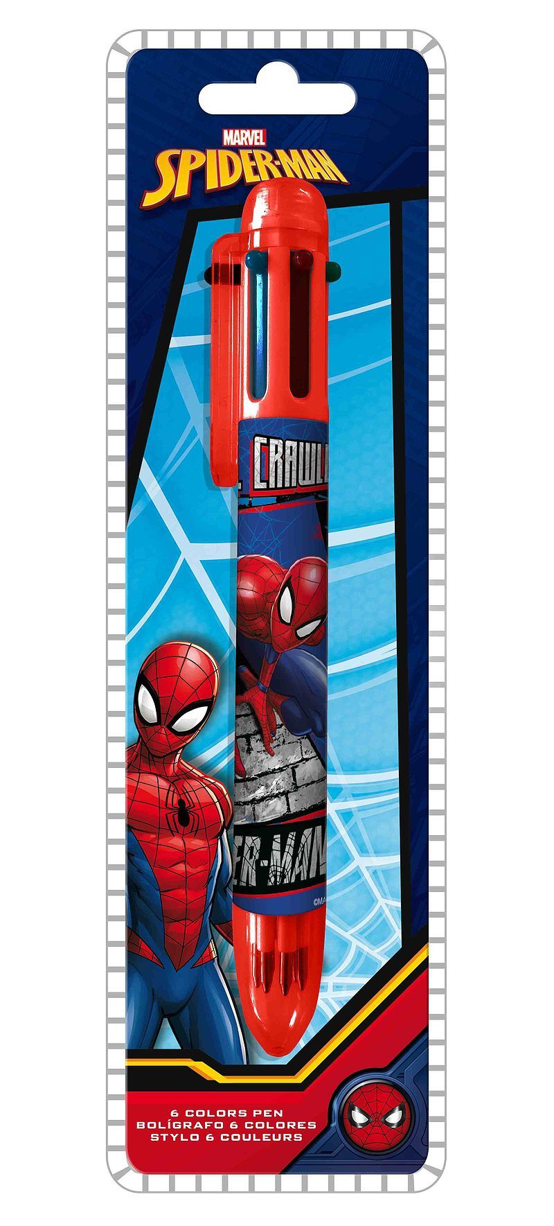 Długopis 6 kolorów spiderman 1 szt. Mix sp50014