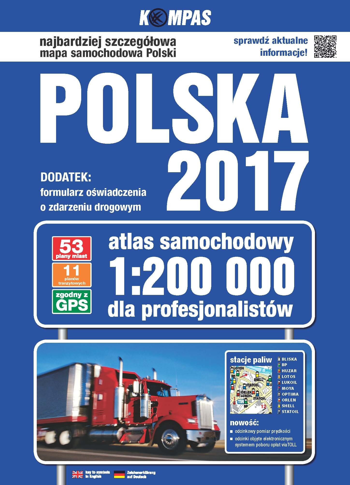 Atlas samochodowy Polski dla profesjonalistów Kompas 1:200 000