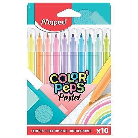 Flamastry maped colorpeps pastel 10 kolorów