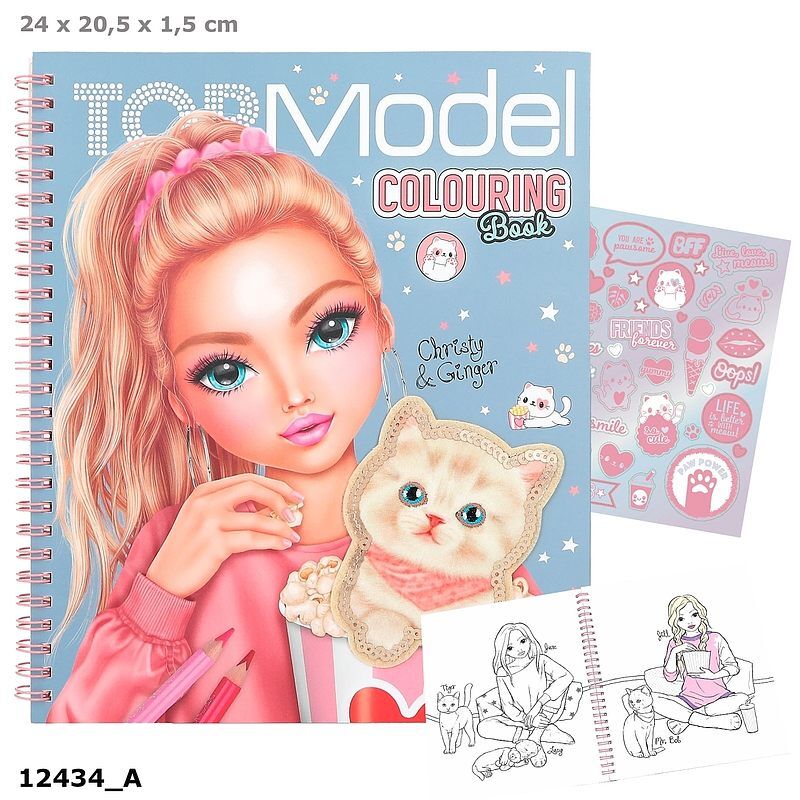 Kolorowanka z pluszowym kotkiem topmodel 12434a