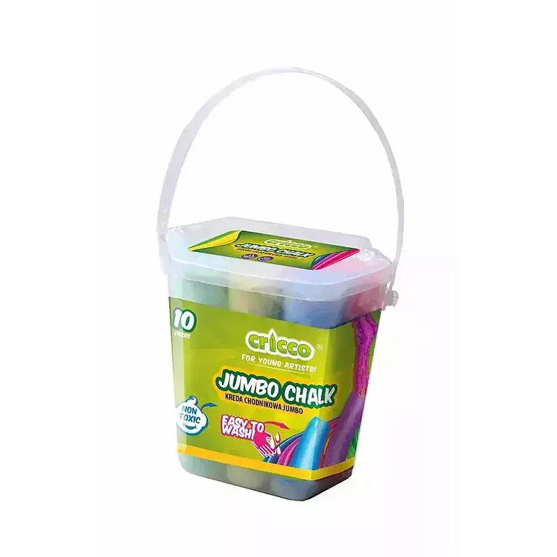Kreda kolorowa Jumbo wiaderko 10szt CRICCO