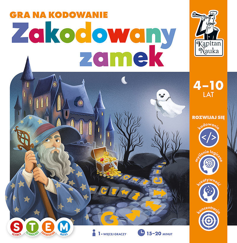 Zakodowany zamek. Gra na kodowanie. Kapitan Nauka