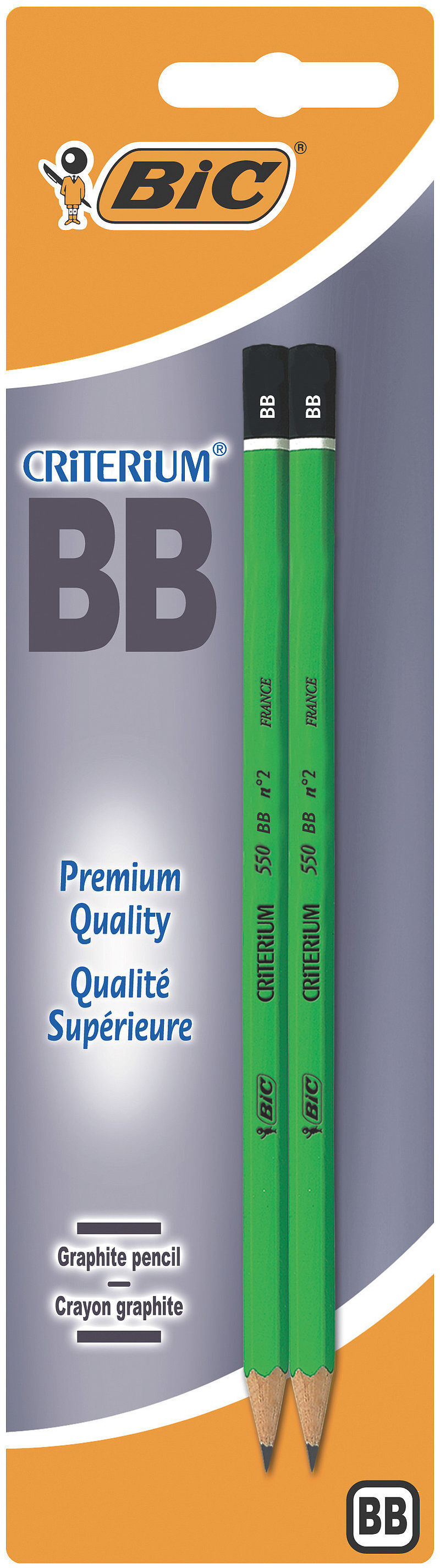 Ołówek bez gumki bic criterium 550 bb 2 szt. Blister