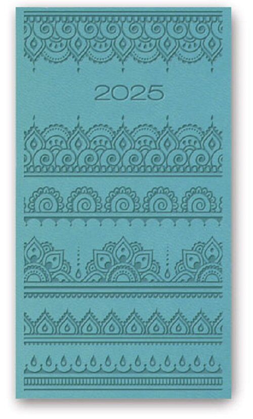 Kalendarz 2025 A6 tygodniowy vivella relief Turkusowy
