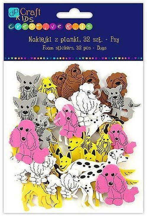 Naklejki z pianki psy 32 szt