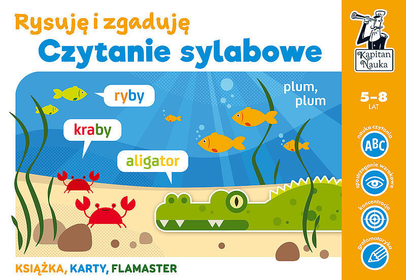 Czytanie sylabowe. Rysuję i zgaduję. Kapitan Nauka